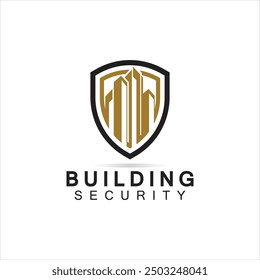 Building security logo design template. 