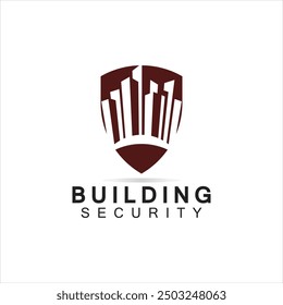 Building security logo design template. 