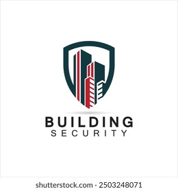 Building security logo design template. 