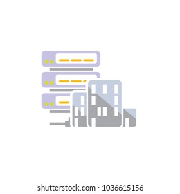 Building Server Logo Icon Design