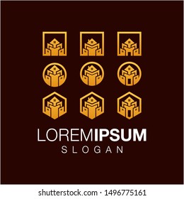 building set color logo design