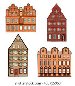 Building set. European classical architecture house collection