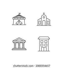 building set icon, isolated building set sign icon, vector illustration