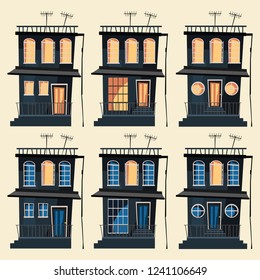 building set vector illustration 