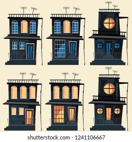 building set vector illustration 