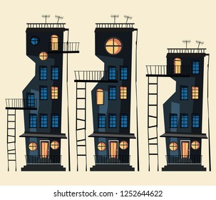 building set vector illustration 