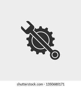 Building, setting , icon, flat illustration isolated vector sign symbol - construction tools icon vector black - Vector