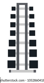 Building shape isolated vector illustration