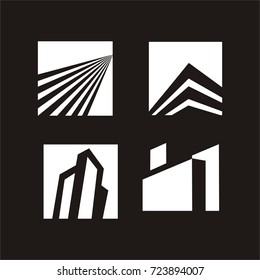 Building shape package logo design template vector