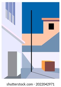 Crear formas y geometría abstracta con ilustración vectorial de fondo de sombra.
