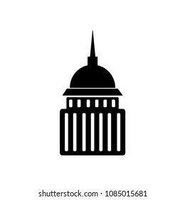 Building with a sharp dome on the roof icon