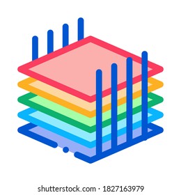 building sheets for home icon vector. building sheets for home sign. color symbol illustration
