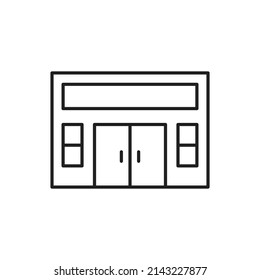 Building shop Icon for website, symbol presentation