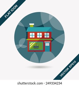 Building shop store flat icon