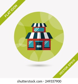 Building shop store flat icon