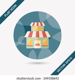 Building shop store flat icon