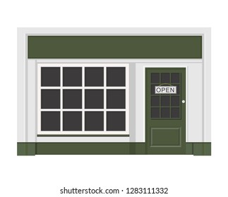 Building shop store vector sign. Isolated vector illustration on white background.