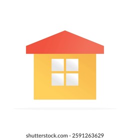 building sign house icon, colored flat vector. modern and minimalist design