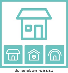 Building sign. Web vector graphic. Design collection.