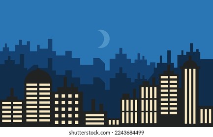 Building silhouette cityscape .Modern architecture. urban city landscape.
