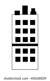 building silhouette construction icon isolated vector illustration