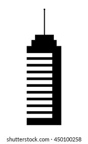 building silhouette construction icon isolated vector illustration