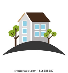 building silhouette isolated icon