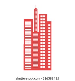 building silhouette isolated icon