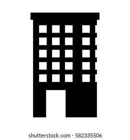 building silhouette isolated icon