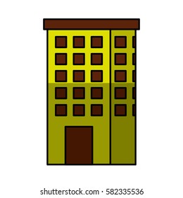 building silhouette isolated icon