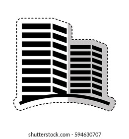 building silhouette isolated icon