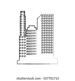 building silhouette isolated icon vector illustration design
