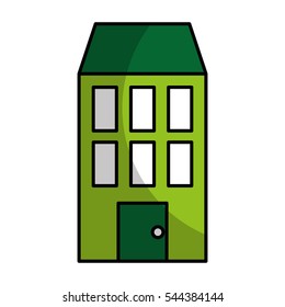 building silhouette isolated icon vector illustration design