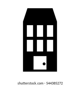 building silhouette isolated icon vector illustration design