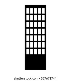 building silhouette isolated icon vector illustration design