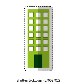 building silhouette isolated icon vector illustration design