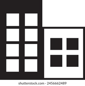 building silhouette tower skyscraper cityscape skyline image vector icon logo