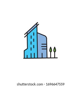 building a simple icon color hospital. vector design