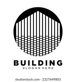 Building simple silhouette icon logo