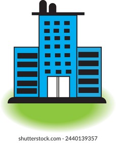 Edificio. Icono de color vectorial simple
