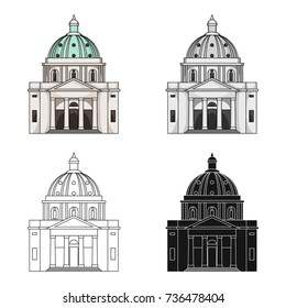 Building, single icon in cartoon style.Building, vector symbol stock illustration web.