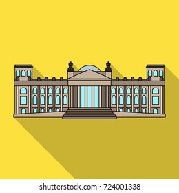 Building, single icon in flat style.Building, vector symbol stock illustration web.