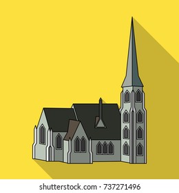 Building, single icon in flat style.Building, vector symbol stock illustration web.