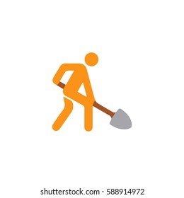 Building site. Color symbol icon on white background. Vector illustration