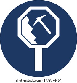 
 Icono vectorial de estilo de glifo del sitio de construcción que puede modificar o editar fácilmente
