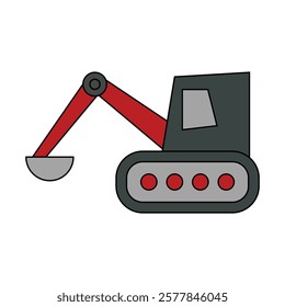 Building site machinery design vector.