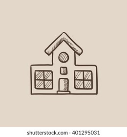 Building sketch icon.