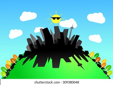 Building Skylines Cartoon