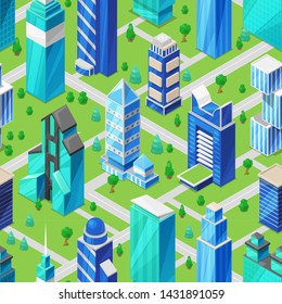 Building skyscraper in cityscape vector city skyline and business officebuilding of commercial company and build architecture to high skyscraper set illustration urban background