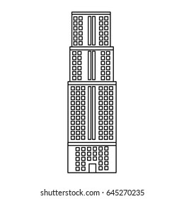 building skyscraper high facade urban outline